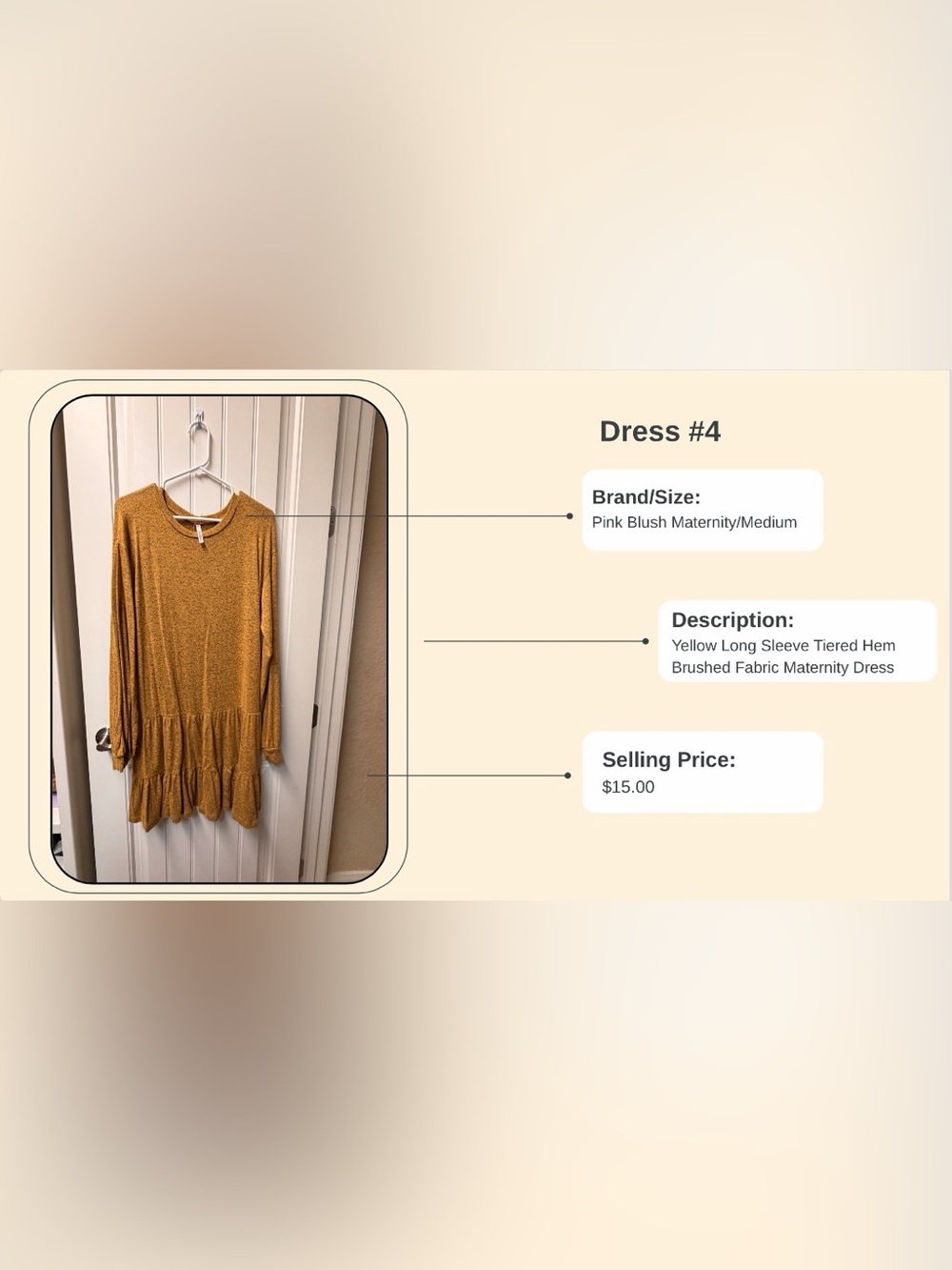 Pinkblush Mustard Yellow Maternity Dress